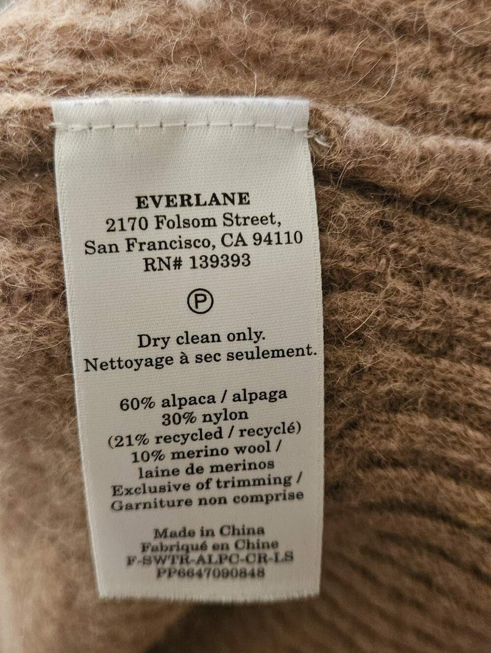 Everlane The Alpaca Cacoon Sweater Xs - Picture 6 of 6